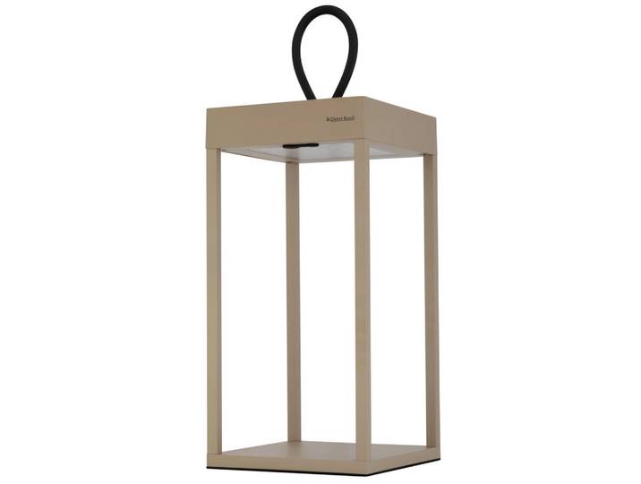 Dieter Knoll Akku-Tischleuchte, Sandfarben, Metall, Kunststoff, Uni, quadratisch, F, 15x30x15 cm, RoHS, CE, Touch-Schalter (on/off), tragbar, Ladeanzeige, Farbtemperaturwechsler, Lampen & Leuchten, Innenbeleuchtung, Tischlampen, Akku-Tischlampe