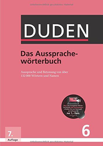 Dudenredaktion - Duden - Das Aussprachewörterbuch: Betonung und Aussprache von über 132.000 Wörtern und Namen (Duden - Deutsche Sprache in 12 Bänden) - Preis vom 13.10.2026 19:28:25 h