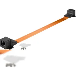 Goobay 71411 RJ45 Fensterdurchführung Ultra-Slim, 0.25 m - zum Verlegen von Netzwerkverbindungen zwischen Fensterrahmen