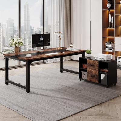 Bluebell "63"" Executive Desk with 40"" Lateral File Drawer Cabinet Set for Home Office"