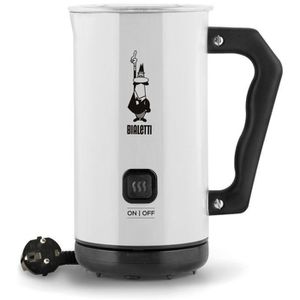 Bialetti Milchaufschäumer Elettric Mk02, 4432, elektrisch, mit 2 Programmen, aus Edelstahl, 300 ml, weiß