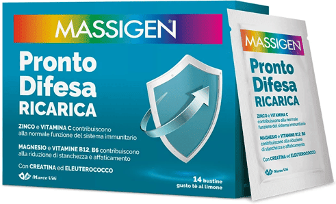 Massigen Pronto Difesa Ricarica 14 Bustine Integratore per Sistema Immunitario