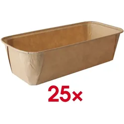Papstar 25 Backformen eckig braun 1033 ml - Ø 24,6 cm braun