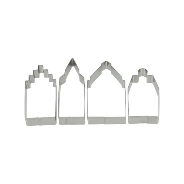 Dille & Kamille Uitsteekvorm Huisje van Recycled RVS, 4 stuks