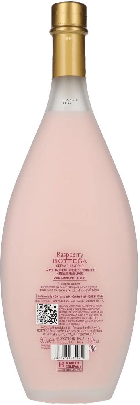 Bottega RASPBERRY Crema di Lamponie Panna 15% Vol. 0,5l