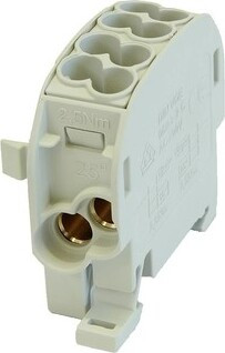Simet SCB 25-CU Verdeelblok CU 80110 Koperen inbouwblok grijs