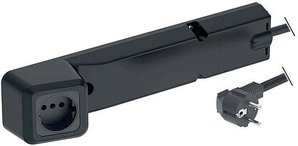 Geberit Steckdosenelement 505090002 230 V, IP 20, mit Netzstecker und Befestigungsmaterial