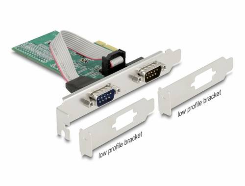 Delock 89555 2 Port Serielle Steckkarte PCIe, RS232 PCIe x1