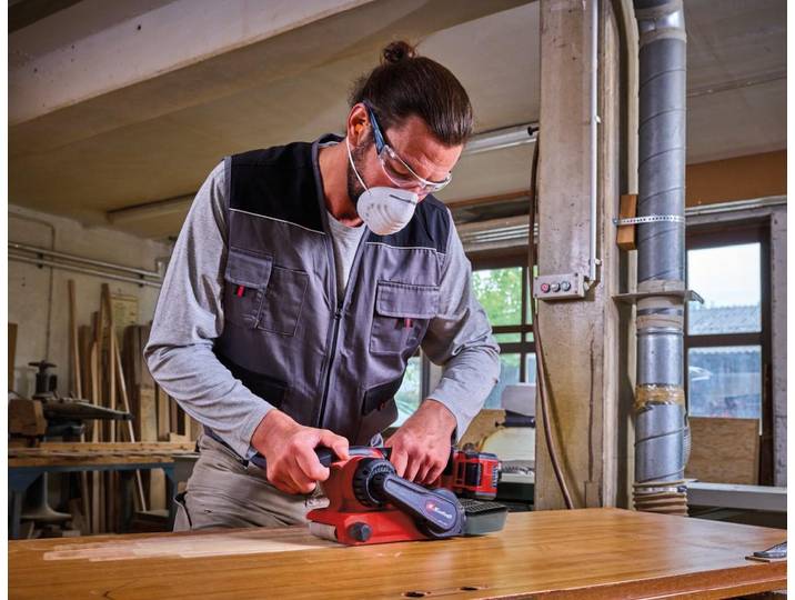 Einhell TP-BS 18/457 Li BL - Solo\, ponceuse à disque\, noir\, rouge\, sans balais\, 120 m/min\, 250 m/min\, batterie