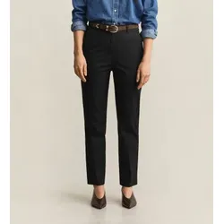Gant für Damen. 4150379 Schwarze Anzughose im Slim Fit (34), Lässig, Baumwolle, Klassisch