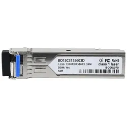 BlueOptics Kompatibler Ubiquiti Networks UACC-OM-SM-1G-S-1310 BO15C3155603D SFP Transceiver, LC-Simplex, 1000B, Transceiver, Silber