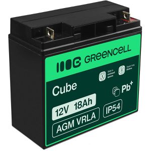 Green-Cell AGM-Batterie VRLA AGM09, 12 V, 18 Ah, M5 Anschluss