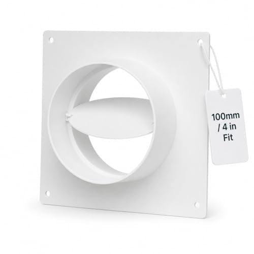 PVC Buisverbinder met Terugslagklep en Muurflens - Diameter: 100mm - Wit