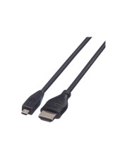 ROLINE GREEN HDMI High-Speed Kabel+Eth. A D ST/ST 2m Kabel Digital/Display/Video Netzwerk 2 m (11.44.5581)