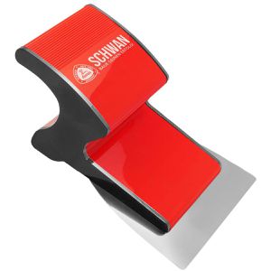 Schwan Spachtel 299019, Breite 190mm, Fassadenspachtel aus Edelstahl, mit Kunststoffgriff