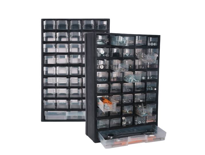 Kleinteilemagazin mit 41 Schubladen 2er Set