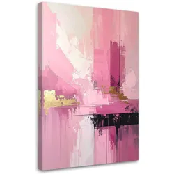 LEINWANDBILD, Rosa moderne Abstraktion