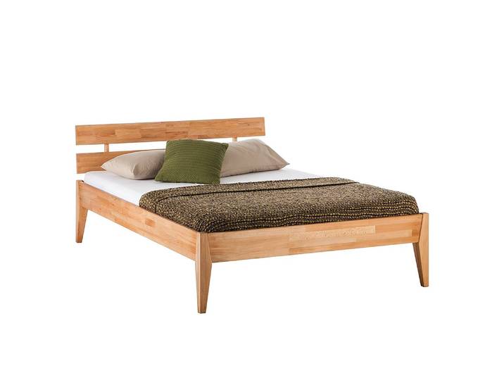 Massivholzbett JillWOOD 140 x 200cm Massivholz Kernbuche, geölt Braun/Beige/Kernbuche Kernbuche