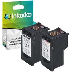 Inkadoo, Druckerpatrone, Kompatibel Tinte für Canon Pixma MP 270 Series (BK)