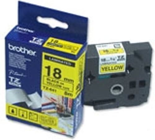 Brother TZe-641 fita amarelo/preto 18mm