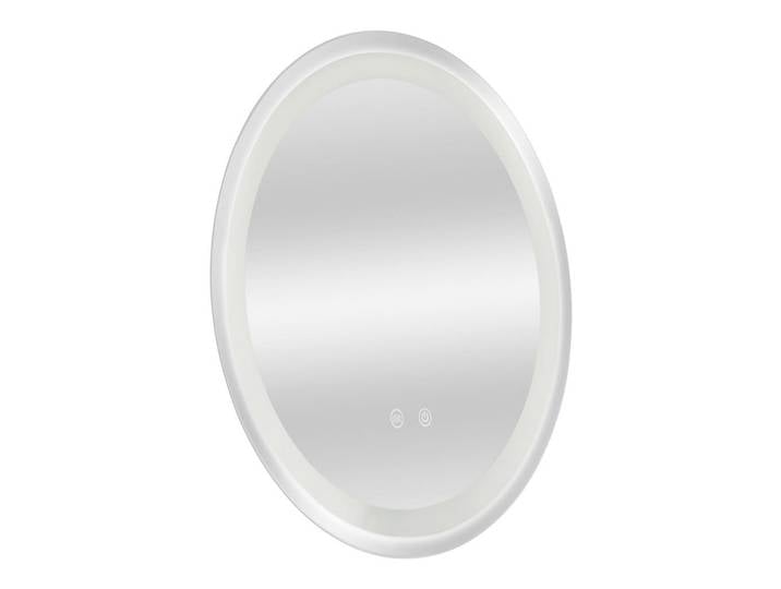 pro.tec Badezimmerspiegel Maratea, Silberfarben, Glas, Metall, Rund, 80x80x3 cm, Badezimmer, Badezimmerspiegel, Badspiegel