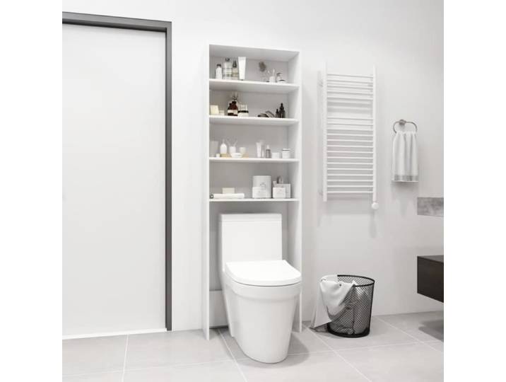 SALE 2024  Meuble pour machine à laver Blanc 64x24x190 cm 68 92 Kg