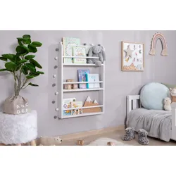 TiCAA Kinder Bücherregal Toni 55x80 & 60x130