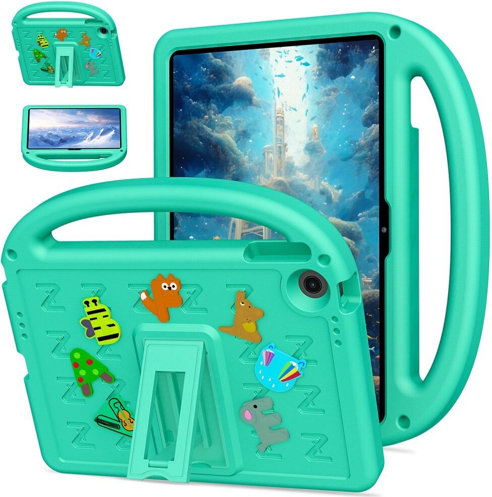 EIDERWOOD Lenovo Tab 10.1" Børne Cover m. Kickstand & Håndholder - Grøn
