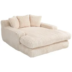 STILVORA Cord-Schlafsofa 125x155x63 Bodensofa Chaiselongue Schlafcouch 3 Kissen Wohnzimmer Gästebett Komfort Beige