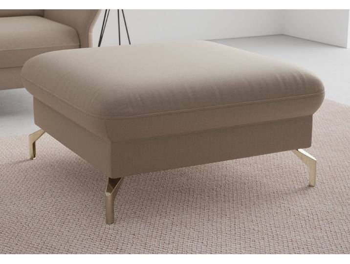 sit&more Hocker Fashion, inklusive Federkern, mit satinierten Nickelfüßen