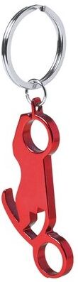 Porte-clés décapsuleur personnalisé Moto aluminium rouge