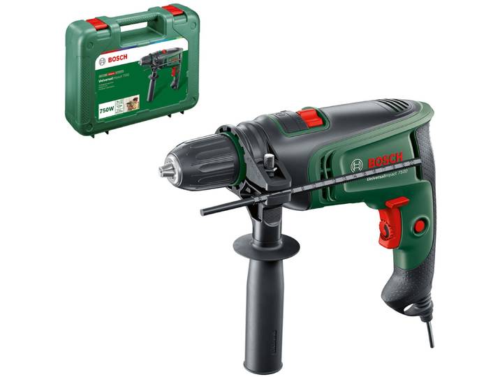 Schlagbohrmaschine BOSCH HOME & GARDEN UniversalImpact 7500 , grün (blau), Bohrmaschinen, Schlagbohrmaschine