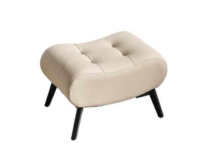 XXAD553TY Ergonomischer Lederhocker, geeignet for Sofas, Fußstützen, Wohnzimmer Kleiderschrank(Tea apricot Color)