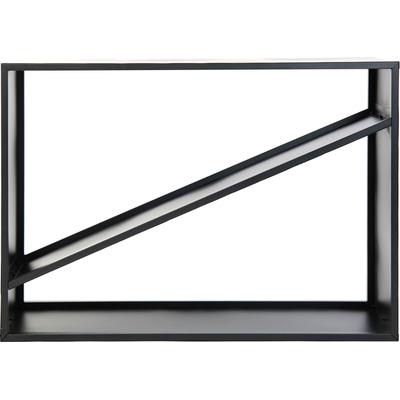 Kaminholzregal WESTMANN, schwarz, B:35cm H:80cm T:115cm, Stahl, Kaminholzlager, Kaminholzregal, mit beschichtetem Stahlrahmen
