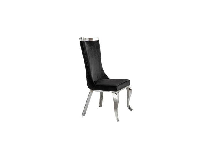 Kawola Esszimmerstuhl Selena Schwarz Velvet (1er-Set), Textil, 54x109x64 cm, Esszimmer, Stuhl