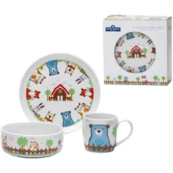 Bormioli Rocco, Kindergeschirr + Kinderbesteck, Fuchs und Freunde