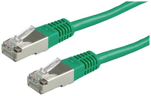 Roline 21.15.0333 RJ45 Patchkabel CAT 5e S/FTP 1.00m Grün 1St.