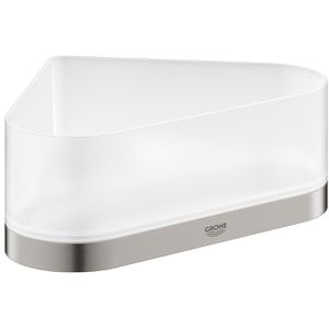 GROHE Duschablage Selection Eck-Duschablage, supersteel, zum Bohren, Eckablage, aus Kunststoff, 20 x 8,5 cm