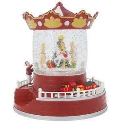 Forever Light, Schneekugel, Weihnachts-Schneekugel-Laterne CAROUSEL FLX-4