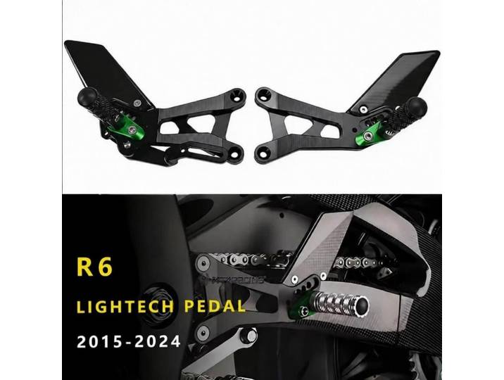 MTKRACING pour YZF-R6 2017-2024 Kit de levier de frein et de pédale de changement de vitesse arrière réglable