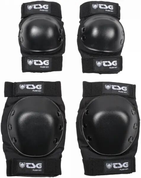 Knie Und Ellenbogenschoner TSG Plain (M - Schwarz)