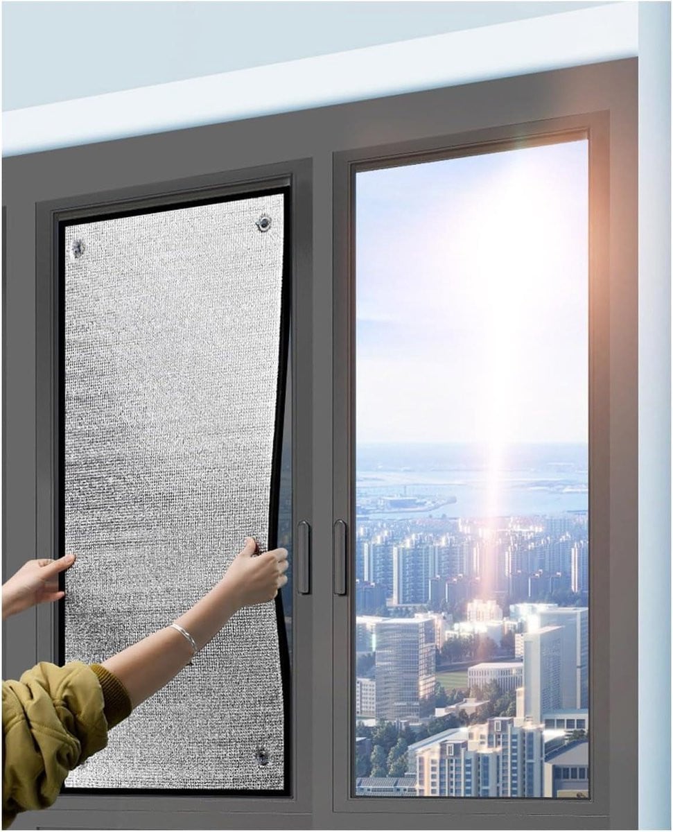 Merkloze Dubbel Reflecterende Raamfolie voor Zonwering en Privacy, 30 x 45 cm