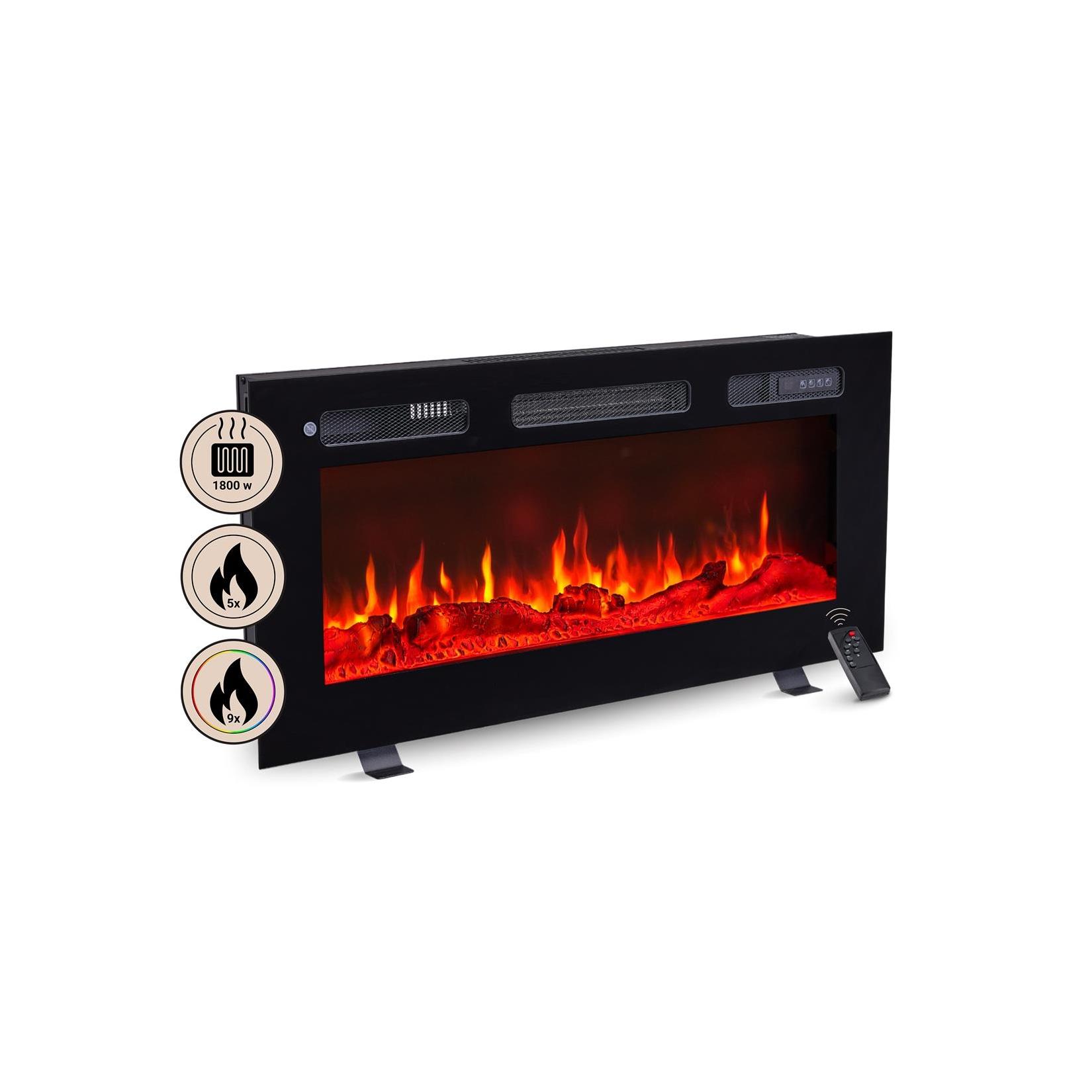 BALDERIA Leif 36 (schwarz) 3in1 Elektro-Stand, -Wand & -Einbaukamin