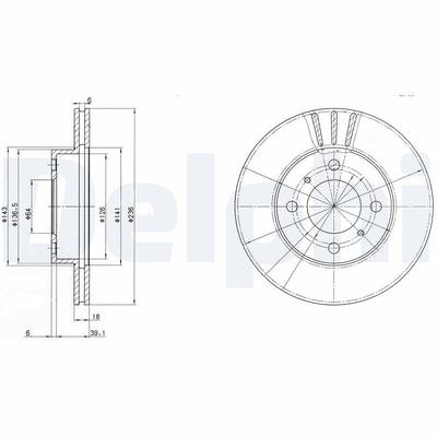 Delphi Bremsscheibe [Hersteller-Nr. BG2810] für Mitsubishi, Proton