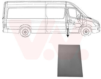 Van Wezel Zier-/schutzleiste, Seitenwand 3077416 B-Säule Für Mercedes Vw