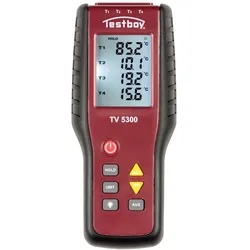 Testboy, Detektor, TV 5300 4-Kanal-Thermometer -200 - +1372 °C