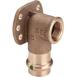 Viega Sanpress Wandscheibe 335229 22 mm x Rp 1/2, Rotguss oder Siliziumbronze, SC-Contur