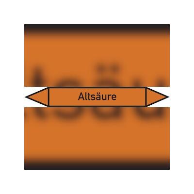 Rohrleitungskennzeichen Altsäure - 187x26 mm Folie selbstklebend
