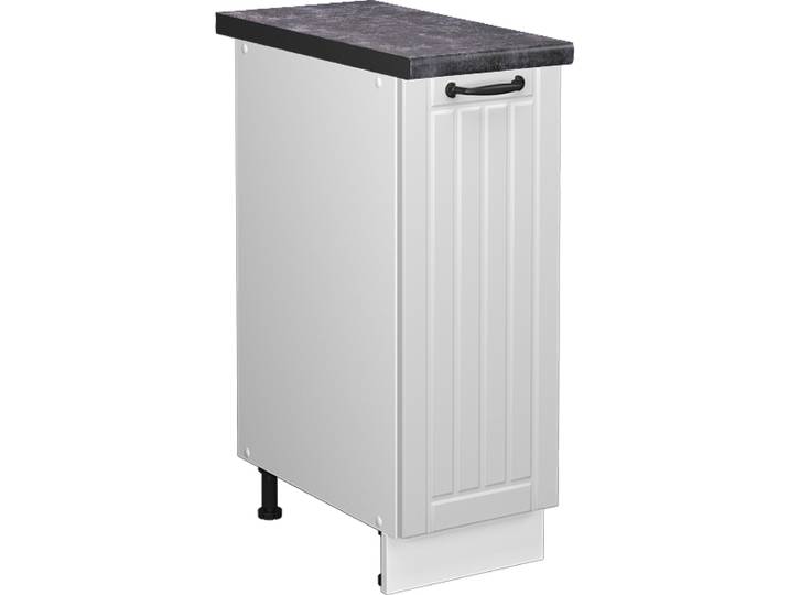 Meuble de cuisine Vicco Fame-Line Blanc campagne 30cm \, PT Anthracite\, Model 46918