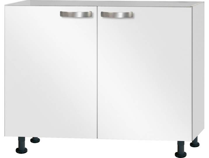 Spülenschrank OPTIFIT Ole , weiß, B:100cm H:87cm T:58,4cm, Holzwerkstoff, Schränke, Spülenschrank